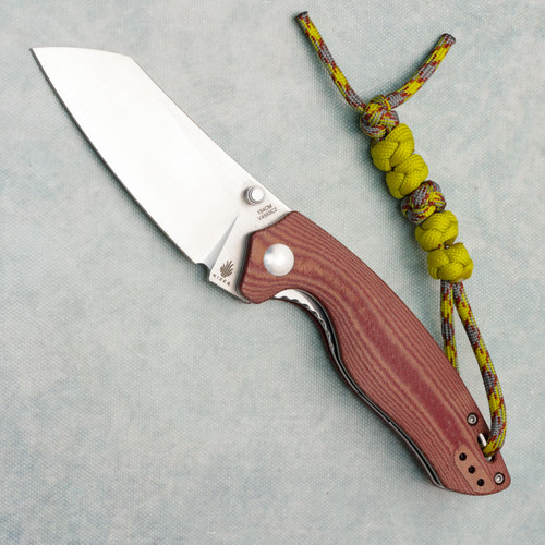 Kizer Towser K Liner Lock Red Richlite Handle Satin Blade (Pre-owned)