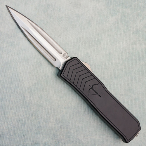 Medford MERC-1 OTF Auto Black Handle Tumbled Dagger Blade (Consignment)