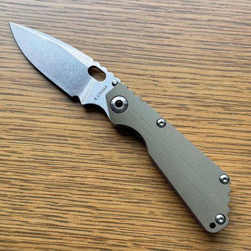 Strider Knives SNG CC Green G-10/Titanium Handle Stonewash MagnaCut Blade