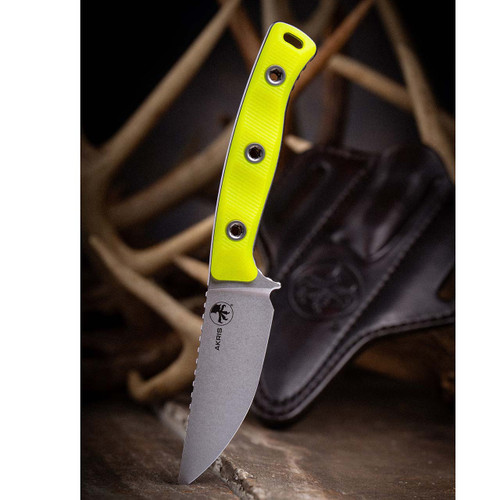 Microtech Akris Fixed Blade High Visibility G-10 Handle Stonewash Standard Blade 95-10HV-1