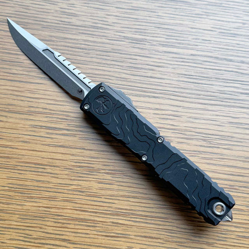 Microtech Ultratech Gen IV Interceptor Topographic Deep Engraved Stonewash Standard 11174TP-10S