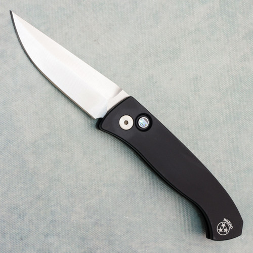 Pro-Tech Brend Classic Auto Solid Black Handle Satin Blade BSA26.BREND.1
