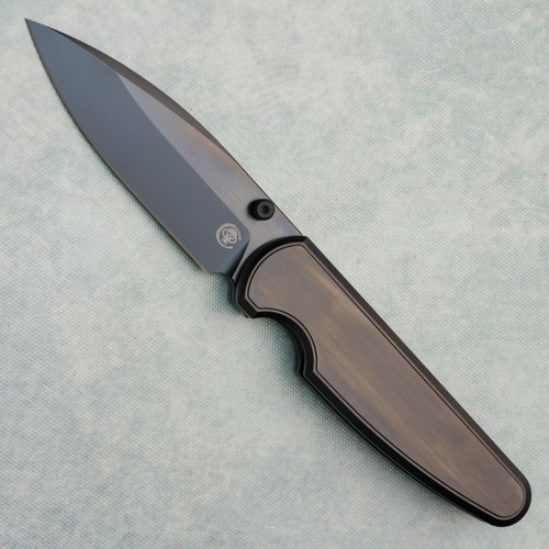 Chaves Knives Brad Blount Phase 229 Integral Black Satin PVD Titanium Handles w/ Black Satin PVD Titanium Inlay Black Satin PVD Blade
