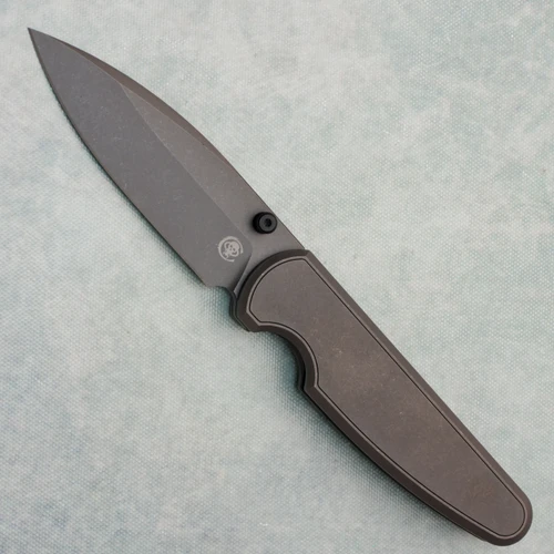 Chaves Knives Brad Blount Phase 229 Integral Stonewash Grey PVD Titanium Handles w/ Stonewash Grey PVD Titanium Inlay Stonewash Grey PVD Blade