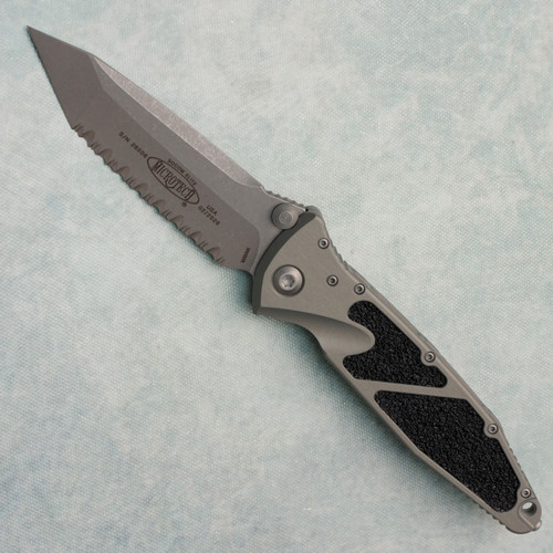 Microtech Socom Elite Auto T/E Natural Clear Apocalyptic Full Serrated 161A-12APNC