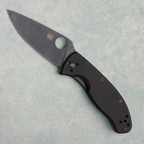 Spyderco Tenacious Liner Lock Black G-10 Black Blade (Pre-owned)