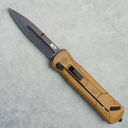 Smith & Wesson Slide Lock OTF FDE Aluminum Handle Black Blade (Pre-owned)