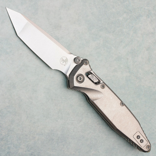 Microtech Marfione Select Socom Ram-Lok Tanto Stonewash Titanium Handle Stonewash Standard Bronze Titanium Accent 161RLS-10MS2