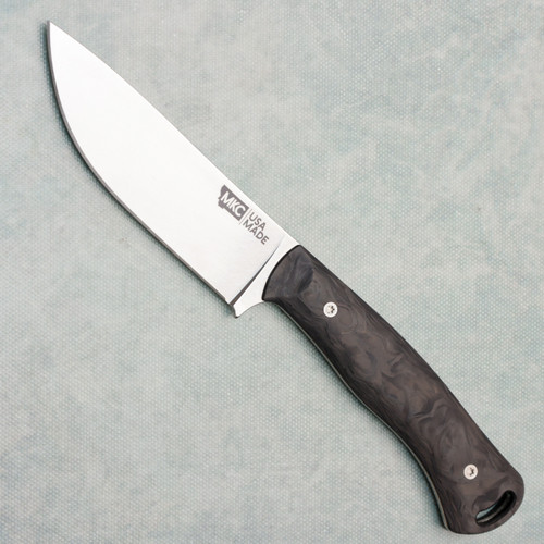 Montana Knife Company Stoned Goat Ultra Fixed Blade Marbled Carbon Fiber Handles Polished CPM-MagnaCut Blade (Consignment)