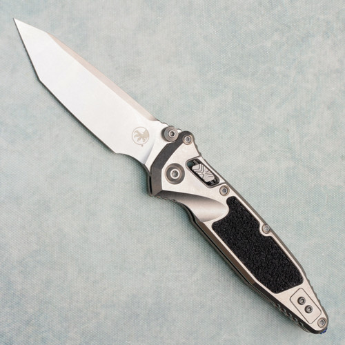Microtech Marfione Select Socom Ram-Lok Tanto Titanium Handle w/ Textured Inlays Stonewash Standard Blue Titanium Accent 161RL-10MS3