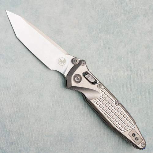 Microtech Marfione Select Socom Ram-Lok Tanto Frag Titanium Handle Stonewash Standard Blue Titanium Accent 161RL-10FRMS3