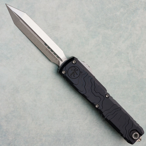 Microtech Ultratech Gen IV Spartan Topographic Deep Engraved Stonewash Standard 12234TP-10