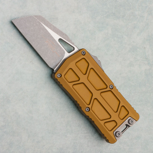 Microtech Exocet II Wharncliffe Tan Apocalyptic Standard OTF Money Clip 1156-10APTA