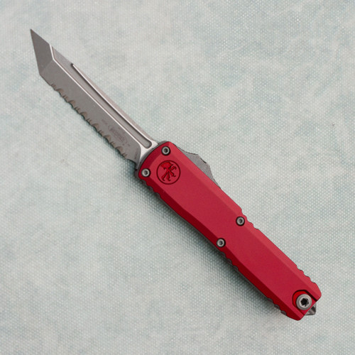 Microtech UTX-70 Gen IV T/E Merlot Apocalyptic Full Serrated 11494-12APMR