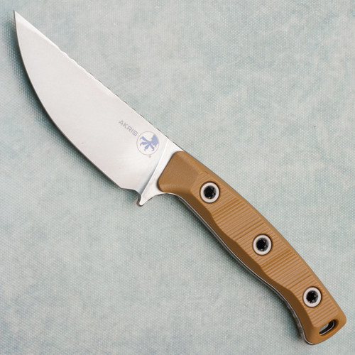 Microtech Akris Fixed Blade Dark Earth G-10 Handle Stonewash Standard Blade 95-10DE-1