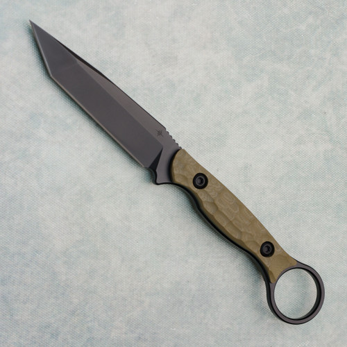 Toor Knives Serpent T Fixed Blade Ranger Green G10 Handle Black Blade