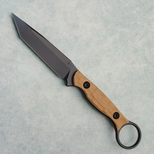 Toor Knives Serpent T Fixed Blade FDE G10 Handle Black Blade