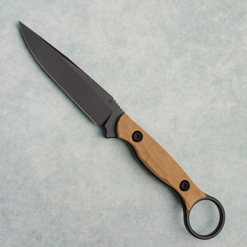 Toor Knives Serpent S Fixed Blade FDE G10 Handle Black Blade
