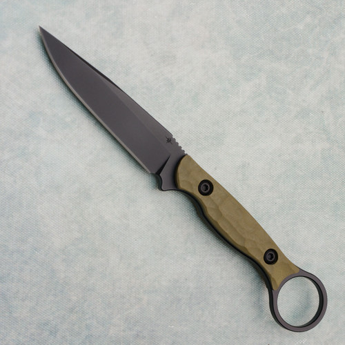 Toor Knives Serpent S Fixed Blade Ranger Green G10 Handle Black Blade