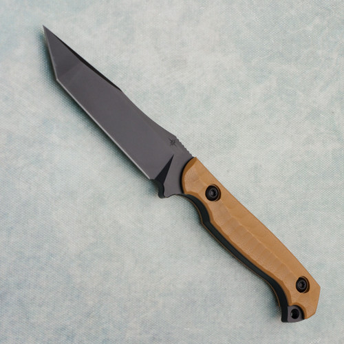 Toor Knives Krypteia T Fixed Blade FDE G-10 Handle Black Blade