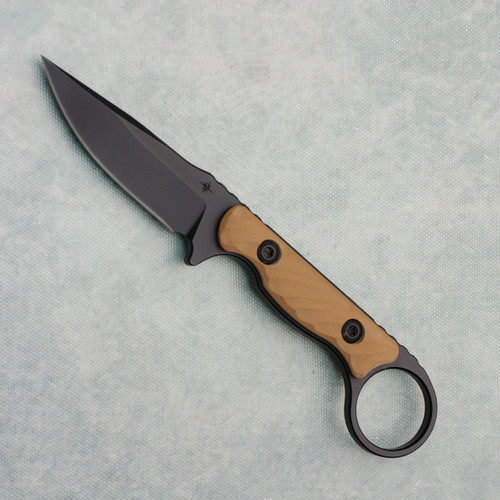 Toor Knives Jank Shank S Fixed Blade FDE G10 Handle Black Blade