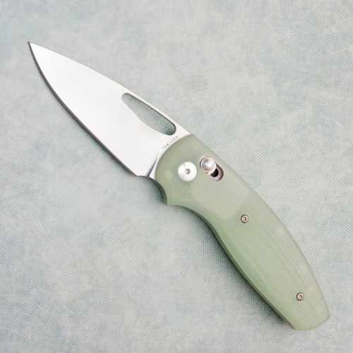 Three Rivers Manufacturing TRM Bulldog Rev. B River-LOK 3D Lizard Skin Jade G10 Handles Stonewashed MagnaCut Blade