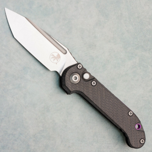 Microtech Marfione Select LUDT T/E Gen III Carbon Fiber Handle Stonewash Standard Purple Accent 1136-10MS15