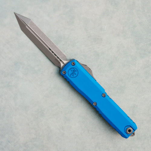 Microtech UTX-70 Gen IV Spartan Blue Apocalyptic Standard 12494-10APBL