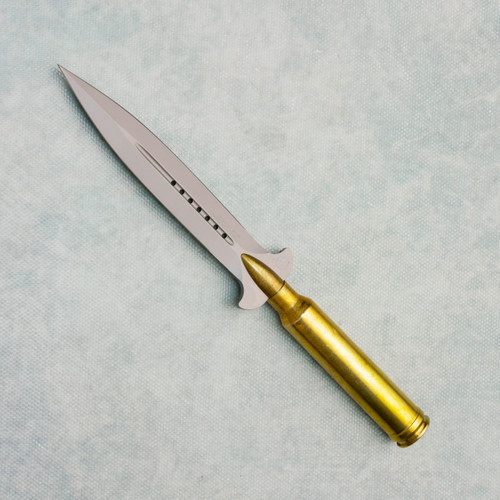 Microtech Letter Opener .300 Win Mag Brass Handle Bead Blast Standard 531-7