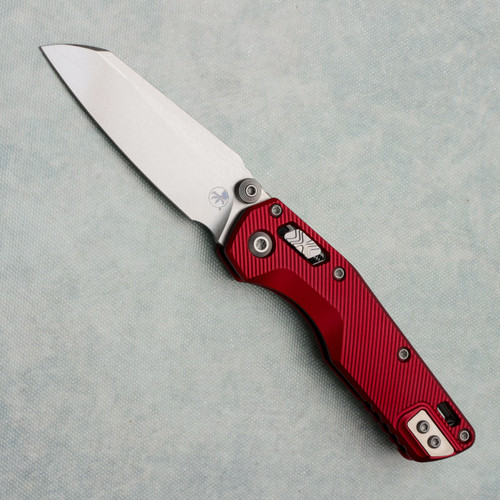 Microtech MSI Mini RAM-LOK Fluted Merlot Aluminum Handle Stonewash Standard 210M-10FLMR