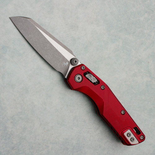 Microtech MSI Mini RAM-LOK Fluted Merlot Aluminum Handle Apocalyptic Standard 210M-10APFLMR