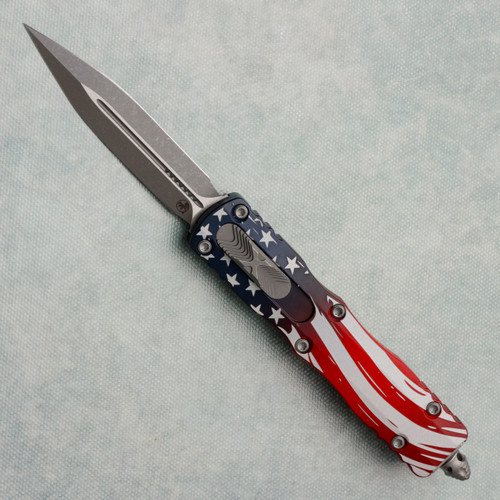 Microtech Dirac D/E 250th Anniversary 4th of July Apocalyptic Standard 225-10APS-4J250