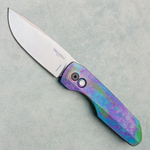 Pro-Tech Vero Synapse 2 Northern Lights Anodized Handles Stonewash MagnaMax Blade American Edge Exclusive AE.VERO.1MM