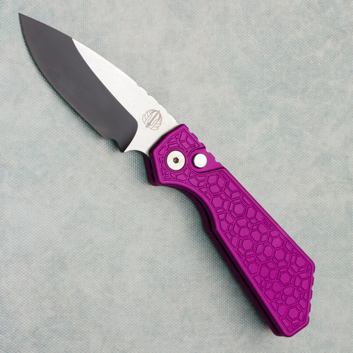 Pro-Tech Strider PT+ Auto Gridlock Purple Handle 2-Tone Magnacut Blade (Consignment)