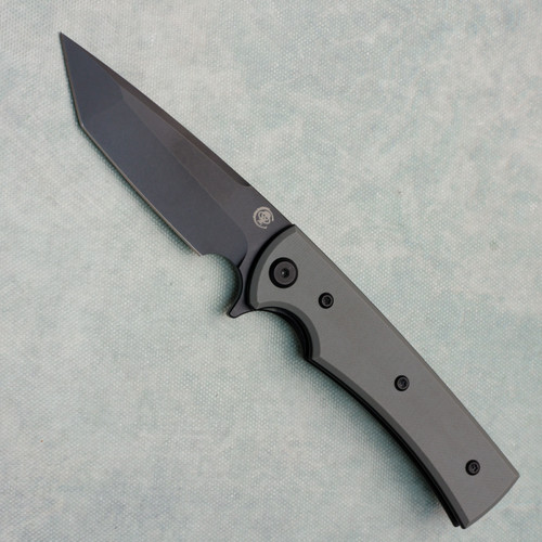 Chaves Knives Blue Label Liberation Street Tanto Grey G-10 Handles Black PVD Elmax Blade