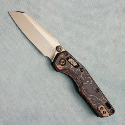 Microtech Marfione Select MSI Mini RAM-LOK Livewire Carbon Fiber Bronzed Blade Bronze Accents 210M-13MS3