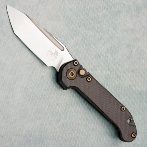 Microtech Marfione Select LUDT T/E Gen III Carbon Fiber Handle Stonewash Standard Flamed Titanium Accent 1136-10MS16