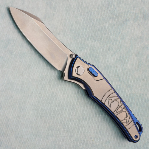 G&G Hawk Talon Hawk Lock w/Toggle Detent Brightwashed Blurple Titanium Handle w/ Brightwashed Titanium Inlays Brightwashed Blade