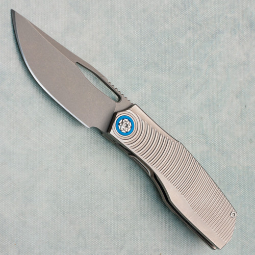 Prince Customs Protean Frame Lock Ripple Titanium Handle MagnaCut Drop Point Blade