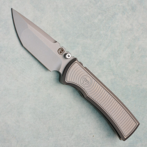 Chaves Knives Redencion Street Integral Titanium Handles w/ Radiation Titanium Inlay Stonewash Tanto Blade