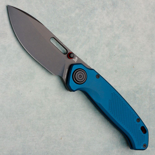 Vosteed Zander Vanchor Lock Steel Blue Aluminum Handle Blackwash Blade A4603