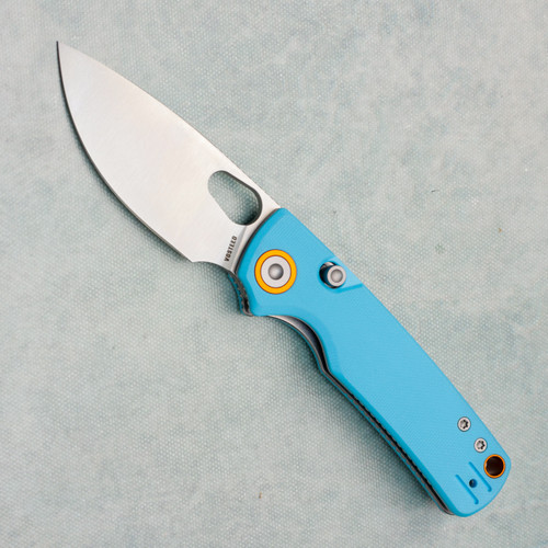 Vosteed Porcupine Top Liner Lock Sky Blue G10 Handle Satin Blade A2608