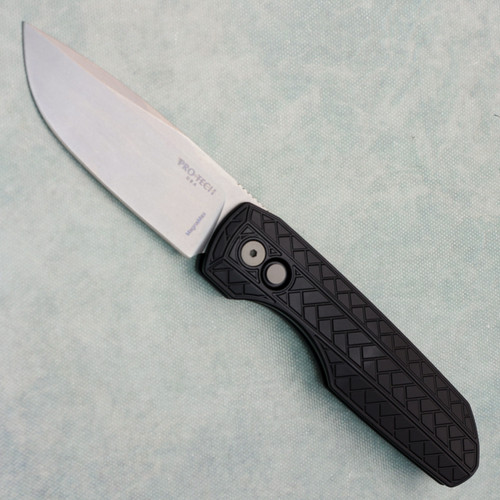 Pro-Tech Vero Synapse 2 Black Herringbone Textured Aluminum Handles Stonewash MagnaMax Blade VERO2105MM