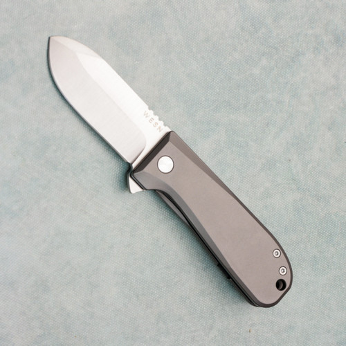 Wesn Allman Frame Lock Titanium Handles Satin Blade