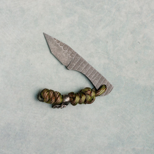 JKK Customs Splinter Fixed Blade Neck Knife Rock Grind