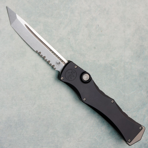 Microtech Marfione Select Halo IV T/E Black Handle Stonewash Part Serrated 1151-11MS1