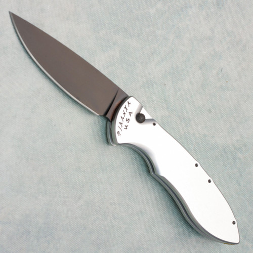 Piranha Fusion Auto S/E Silver Aluminum Handle Tactical Black Blade