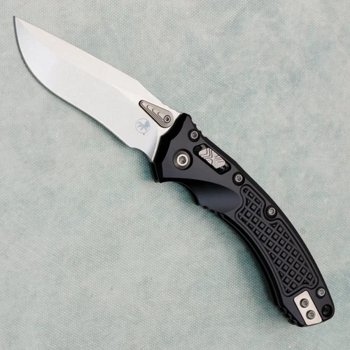 Microtech Amphibian Mini RAM-LOK S/E Frag Aluminum Stonewash Standard 137MRL-10FR