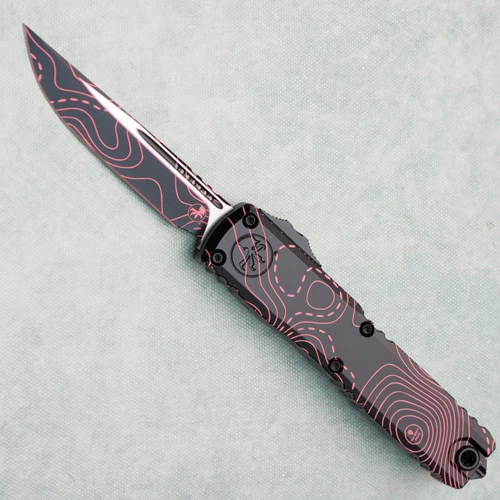 Microtech Ultratech Gen IV S/E Topographic Black/Pink Camo Standard Signature Series 11214-1TPBKPKCS