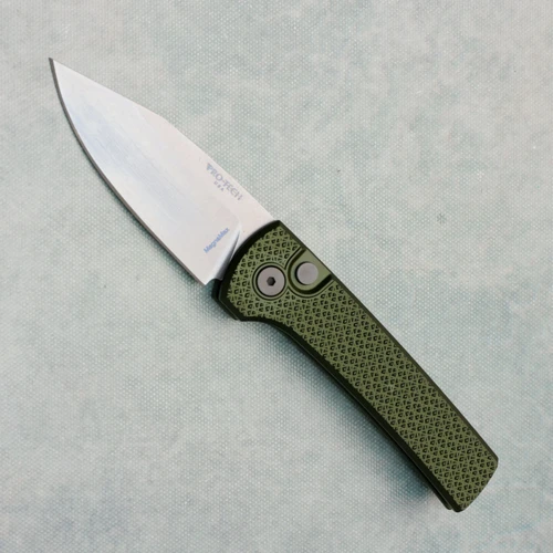 Pro-Tech Chaves Scapegoat Compact Green Carbide Textured Handles Stonewash MagnaMax Blade RCS1105-GREEN